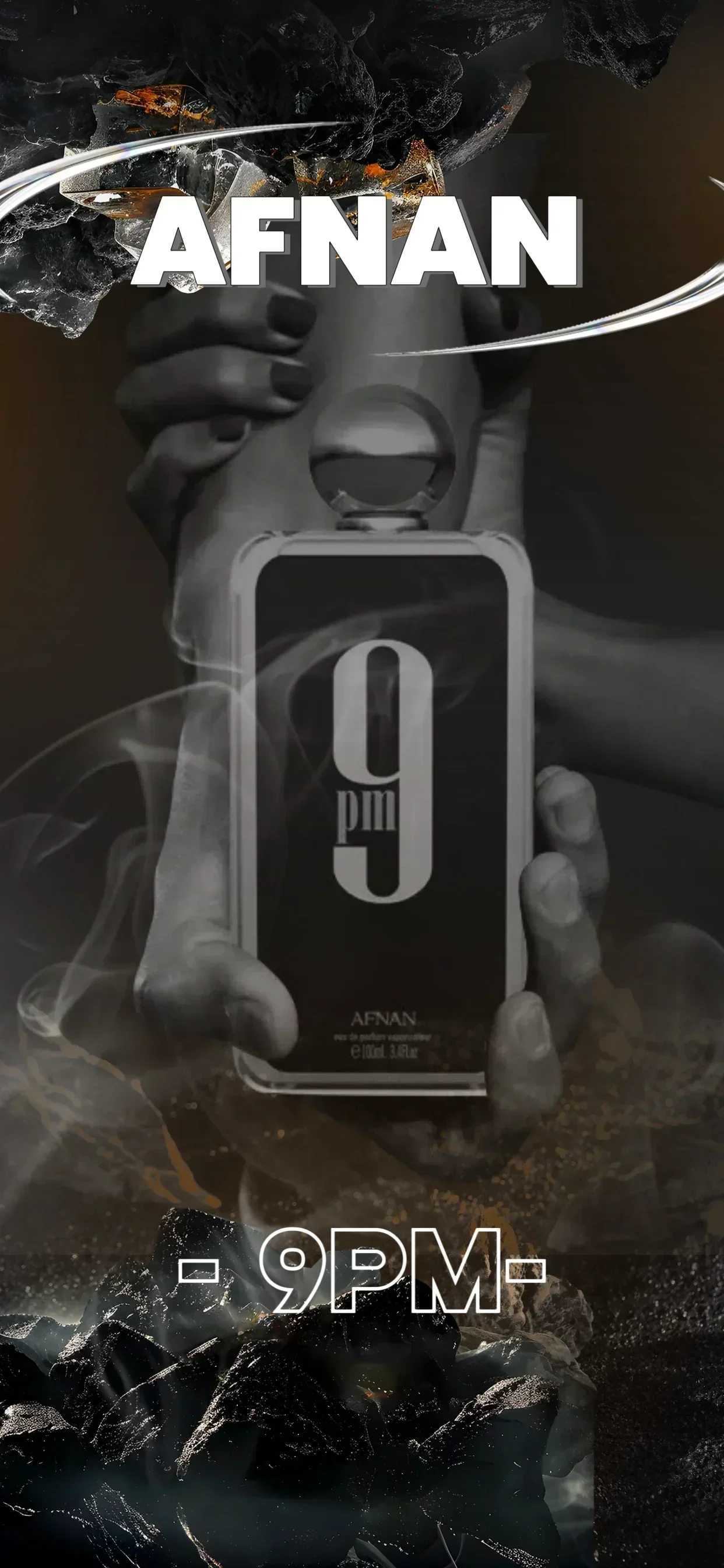 Afnan 9PM Eau de Parfum 100ml Warm Vanilla Amber Tonka Long-Lasting Masculine Fragrance for Night Out Date Special EvT251113