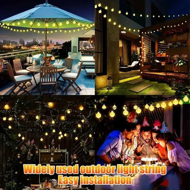 LED Solar String Lights Outdoor Crystal Ball Lights Fairy Lights Courtyard Lights Garden Terraces Parties Christmas Decorations M251113