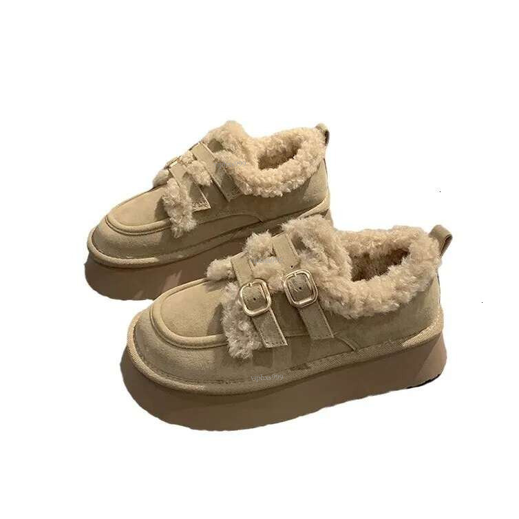 Designer Shoes Thick Soled Plush Warm Cotton Women's Snow Boots 2025 New Winter Boken Wool Shoes, Happy Shoes