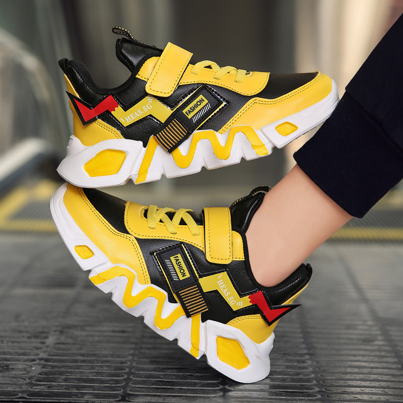 Free shipping designer sport shoe children's shoes black yellow blue red comfortable breathable wear-resisting outdoor running shoe classics