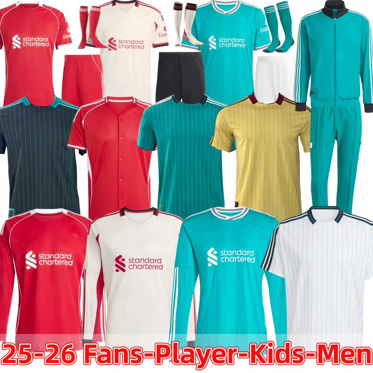 25 26 LFC soccer jerseys ISAK SALAH ALLISTER ALEXANDE R-ARNOL D LUIS DIAZ GAKPO DARWIN SZOBOSZLAI jersey fans footballshirt kids kit 3XL 4XL
