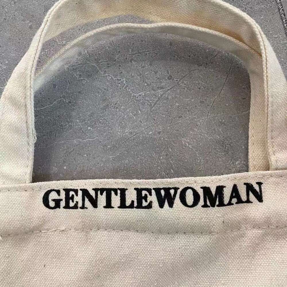 INS trendy crossbody artistic casual single shoulder hand-held dual-use letter canvas shopping bag