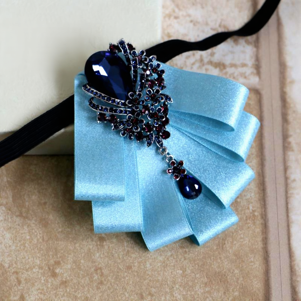 Neck Tie Set Superior Quality Formal Wear Diamond Bow Tide Men Wedding Groom Collar