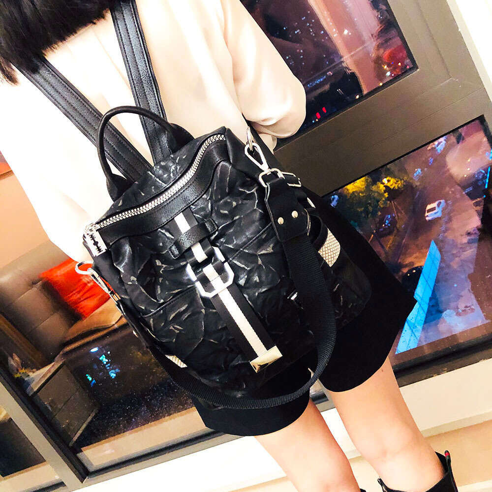 Backpack Kuerduo Fashion Trendy Women's Soft Leather Travel Bag Casual Large Capacity Backpack Small Pack