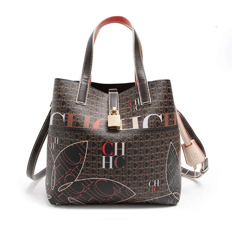 CHHC Design Exquisite Women's Shoulder Large Capacity Fashion Shopping Bag Classic Printed Handbag