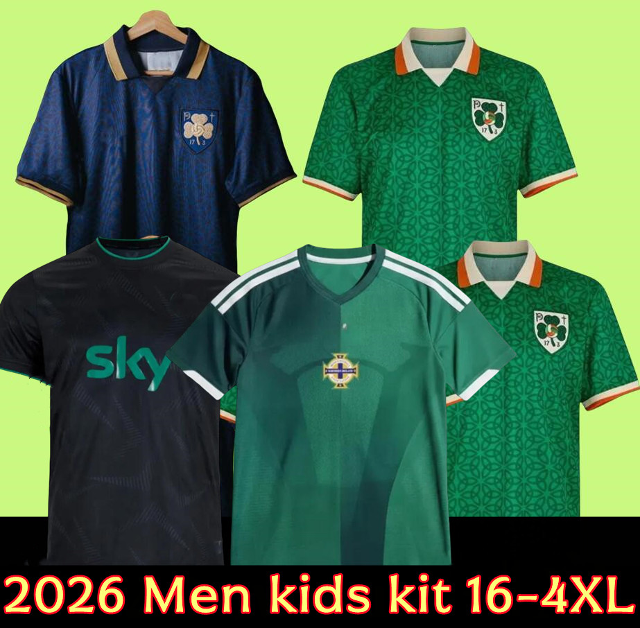 3XL 4XL 2025 Ireland St. Patrick's Day soccer jerseys Home away Kit ROBINSONMEN football shirts