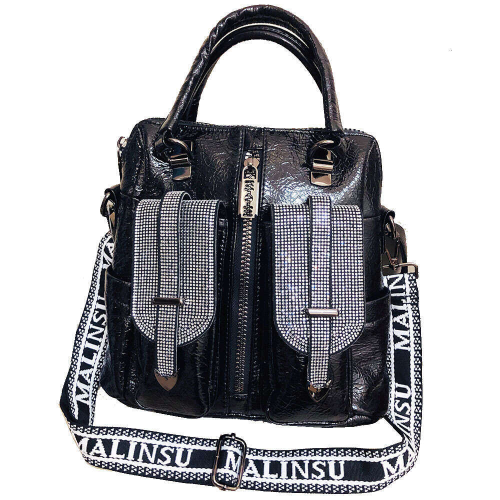 Backpack for Women New Fashionable Large Capacity Single Shoulder with Diamond Inlaid Handbag Trendy Crossbody Bag