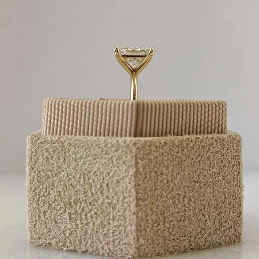 IGI 14k White Gold 3.0CT EF Color VS1 Princess Cut HPHT CVD Lab Grown Diamond Jewelry Diamond Chrismas Gift For Women