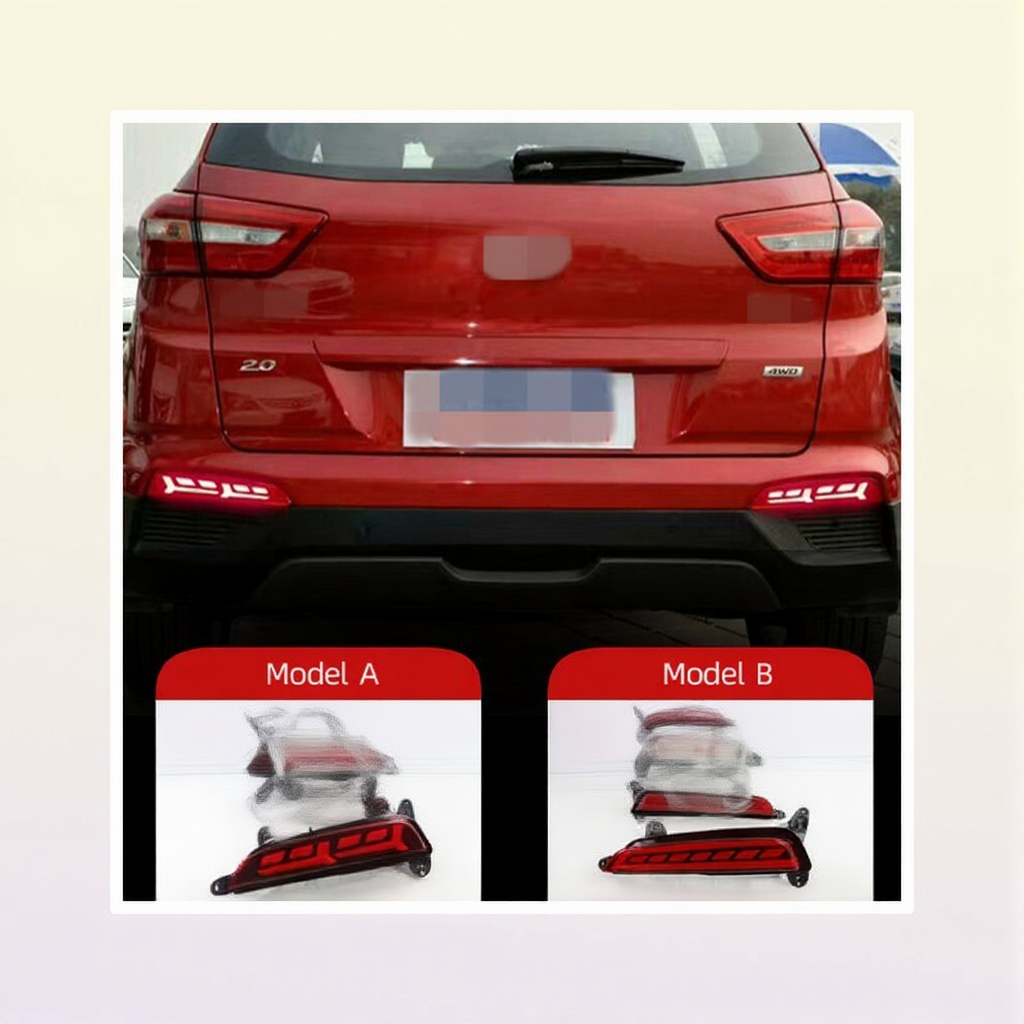 1 Set Led Reflector driving lights Brake Lights rear bumper lamp Turning Signal light for Hyundai Creta IX25 2014
