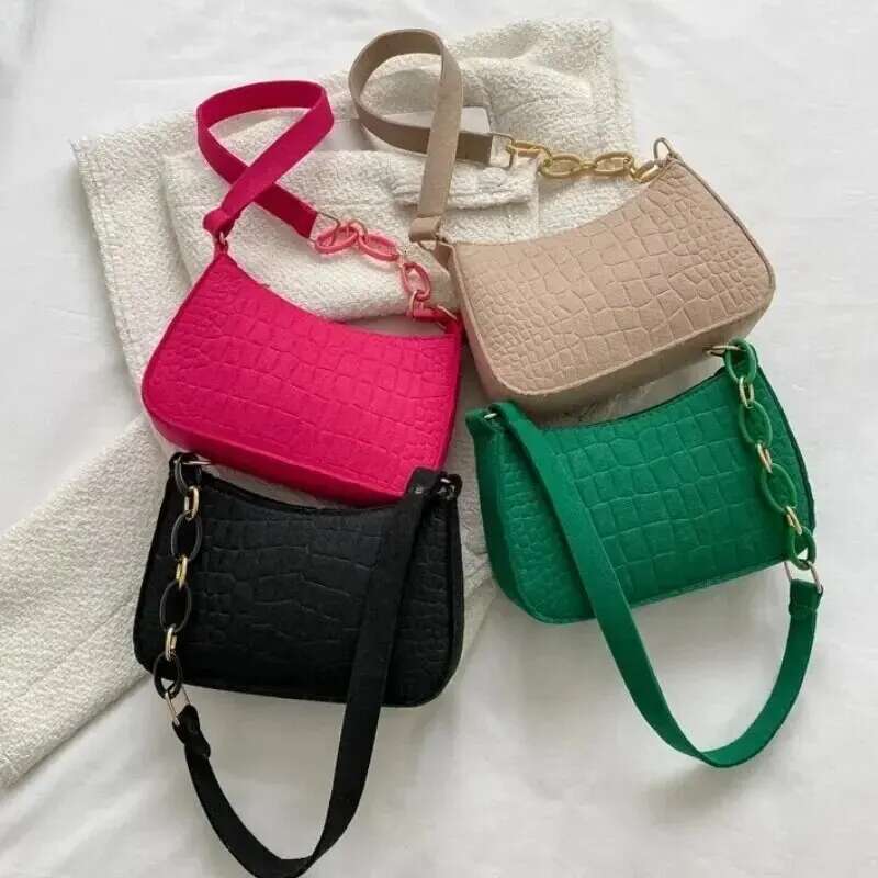 Popular Retro Gentle Temperament 2024 Autumn Shoulder Handheld Fashion Casual Yankee Underarm Small Square Bag