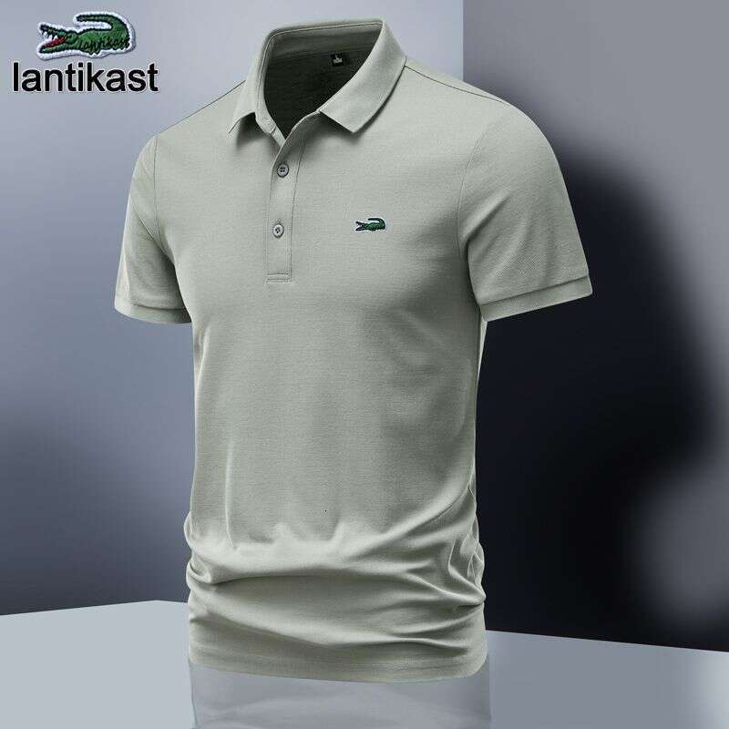 Noble designer hoodie Crocodile LANTI KAST Summer New Short Sleeve Polo Sport Shirt Sports Casual Breathable Turn-down Collar Fashion T-shirt Men'