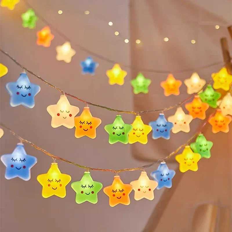 LED Lights String Star Garland Lamp USB/Battery Powered For Living Room Outdoor Garden Camping Wedding Christmas Party Decor M251113