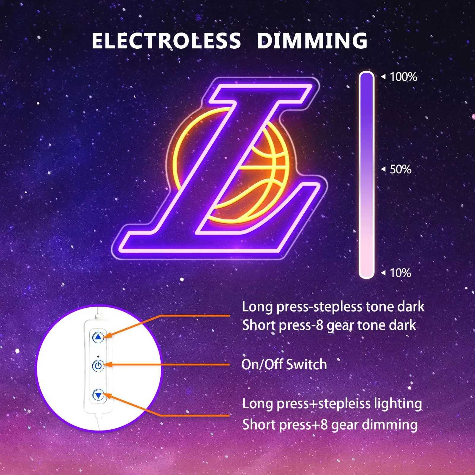 Dimmable LED Neon Signs for Wall Decor Powered by USB Neon Sign Sports Neon Signs for Room Bedroom W251112