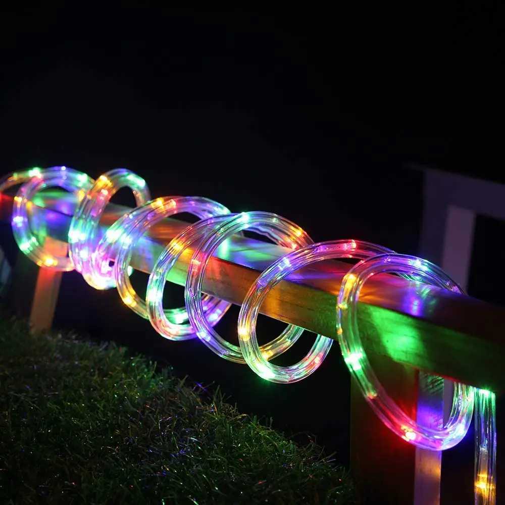 Street Garland Christmas Decorations For Home 2025 Festoon Led Tube Rope String Light Plug-Operated 10/20/30/40M New Year 2025 M251113