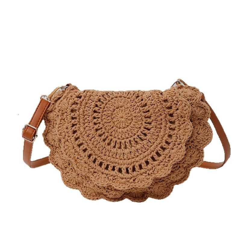 2025S Designer Women S Bag Korean Version Cute Woven Hollow Round Commuting Small Square Summer New Single Shoulder Crossbody Women S Bag