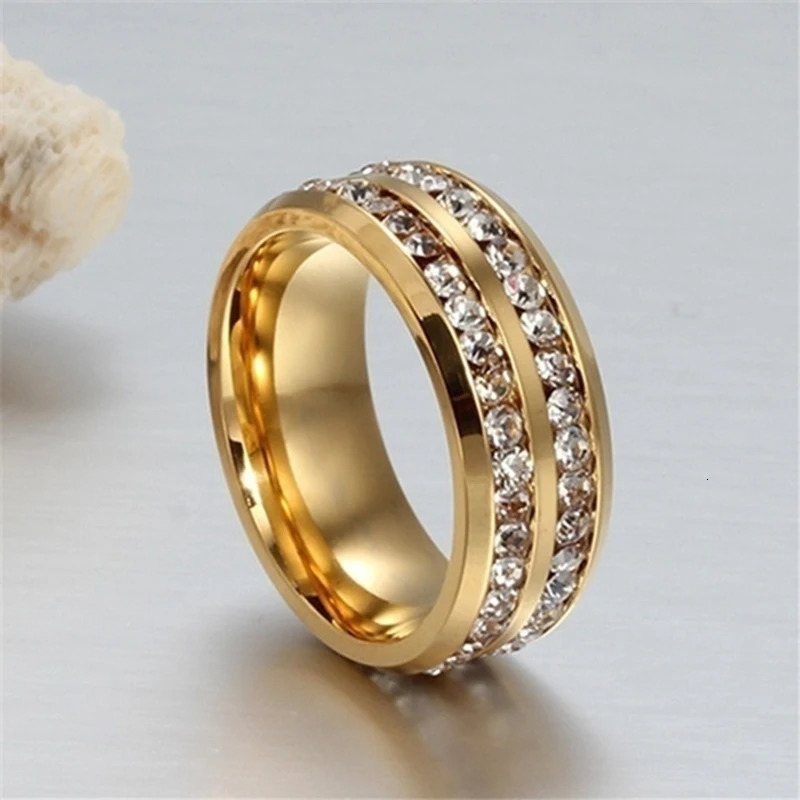 Fashion Couple Rings Vintage Stainless Steel Men Wedding Ring Elegant Women Square Cut Zircon Rings Set Engagement Jewelry Gifts 251113