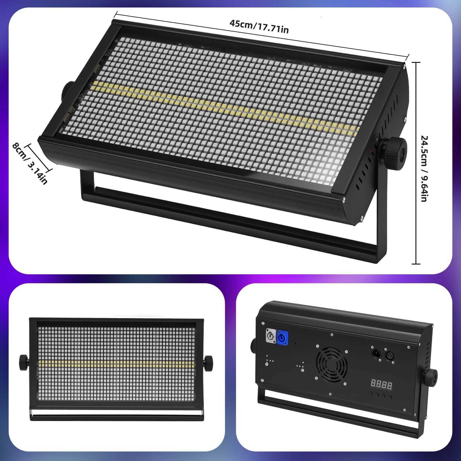 1/2/4/6PCS 200W RGB White 88 Strobe Lights DMX512/Auto-Run/Sound-Activated LED Stage Lighting For Party Dj Disco Club Bar W251112