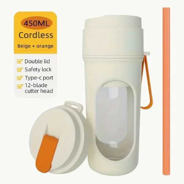 Portable Electric Juicer Blender USB RechargeableMulti-Functional Mixer Compact Design for Portable Food Modern KitchenTool C251113