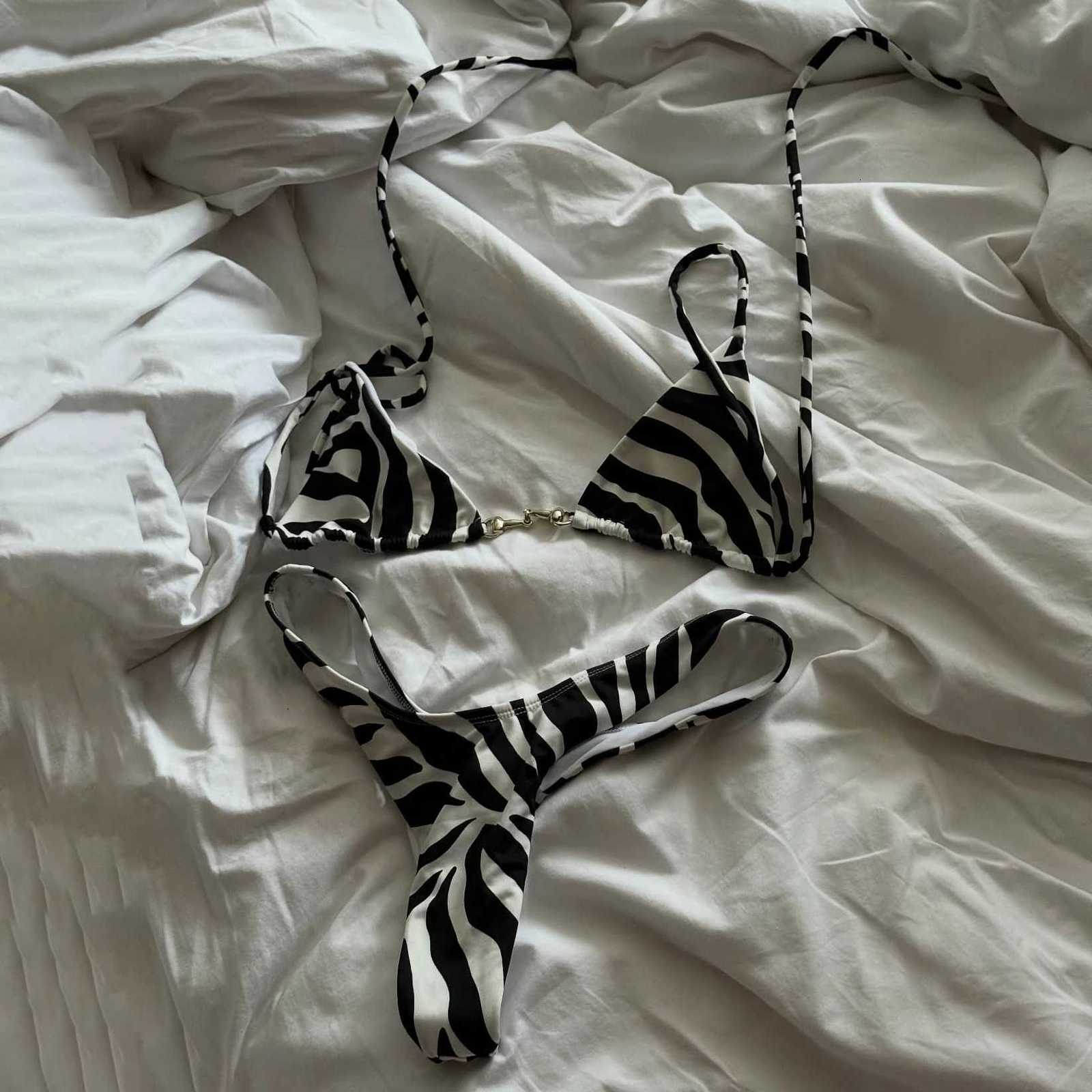 Zebra Print Bikinis Sexy Women Swimsuits Female Swimwear 2026 Micro Bikini Set Bathingsuit Swim Suit Beachwear Bandeau BiquiniW251113