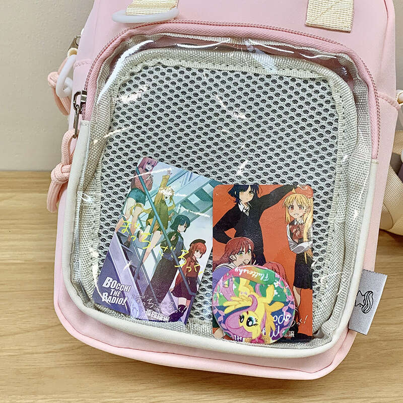 Internet celebrity card badge, casual and popular small square pain bag, little sister's handbag, crossbody bag with zip tie board