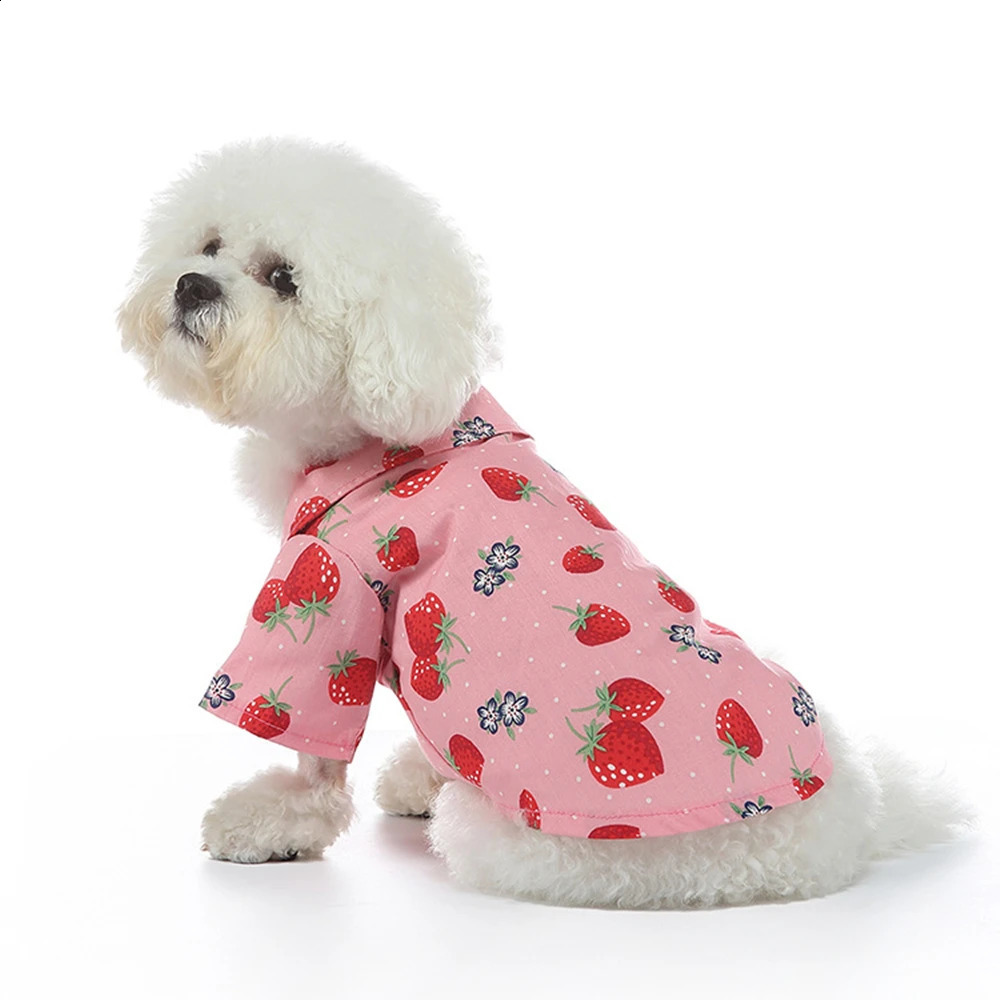 Fruit Printed Dog Shirts Pet Clothes For Dog T-shirt Thin Coat Jacket Puppy Cat Clothing for Small Dogs Poodle Schnauzer Outfits 250407