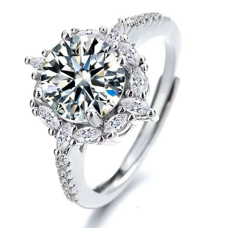 RTS Hop Jewelry Rings 925 Sterling Silver Gold Plated VVS Moissanite Ring Fine Jewelry Rings for Men Women