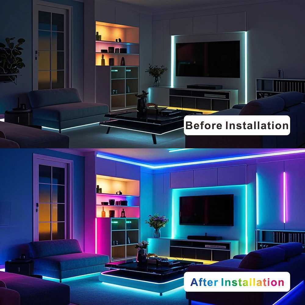 WS2812B Led Strip 5v 30/60/74/96/144 Leds Smart RGB Pixel Strip Black/White PCB IP30/65/67 WS2811 IC Led Light 1m/2m/3m/4m/5m W251112