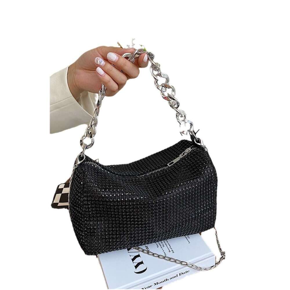 Bag, women's dinner 2025 early spring new popular fashion bright diamond niche crossbody bag, handbag
