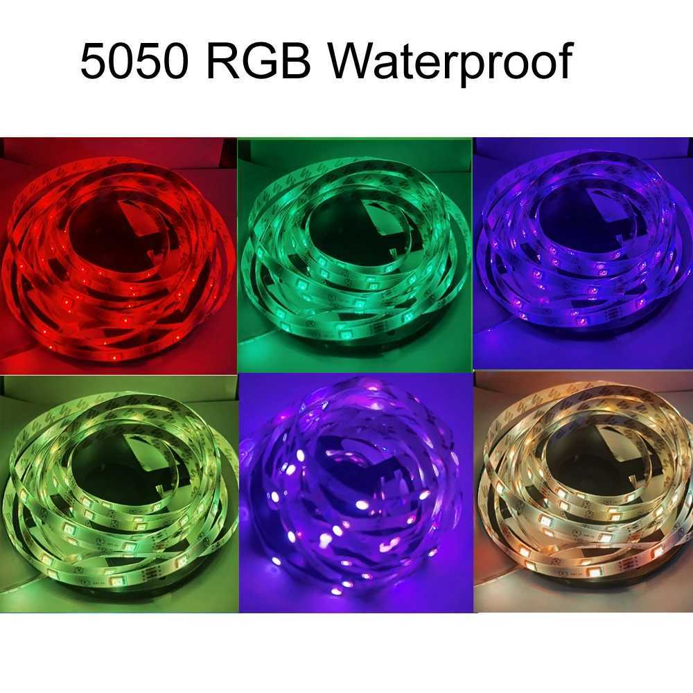 5V 12V 24V RGB LED Strip Light Waterproof 5050 5M Flexible RGB Led Strip Light 5 12 24 V Tape Led Strip lamp Tv Backlight Ribbon W251112
