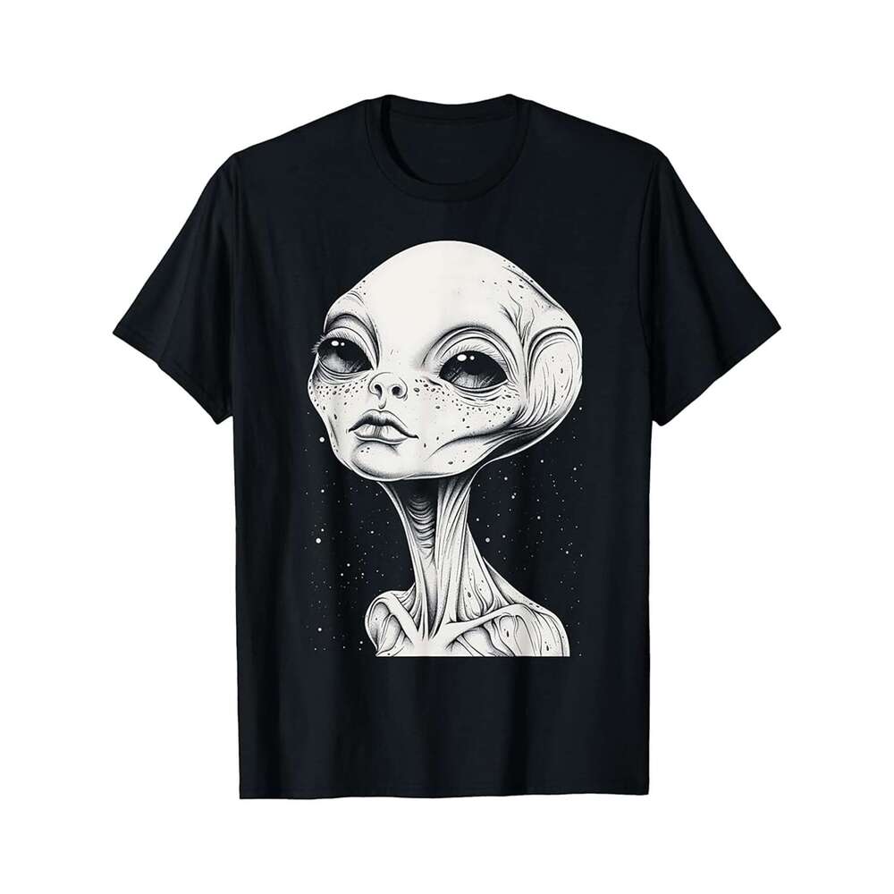 Designer T shirt Alien Funny Humans Arent Real Cute UFO Gift ,100% cotton, short sleeve, Wrinkle resistant, Casual, comfortable fit - 220g T shits