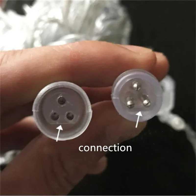 Christmas Decoration 2025 Led Lights Outdoor Street Garland 8/12M Waterproof Connector Icicle Light New Year 2025 Decor for Home M251113