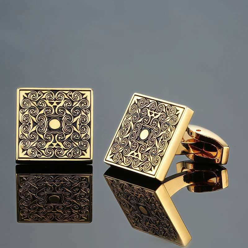 Classic French shirt cufflinks high-quality hand-painted red blue black enamel buttons mens clothing accessories jewelryT250412
