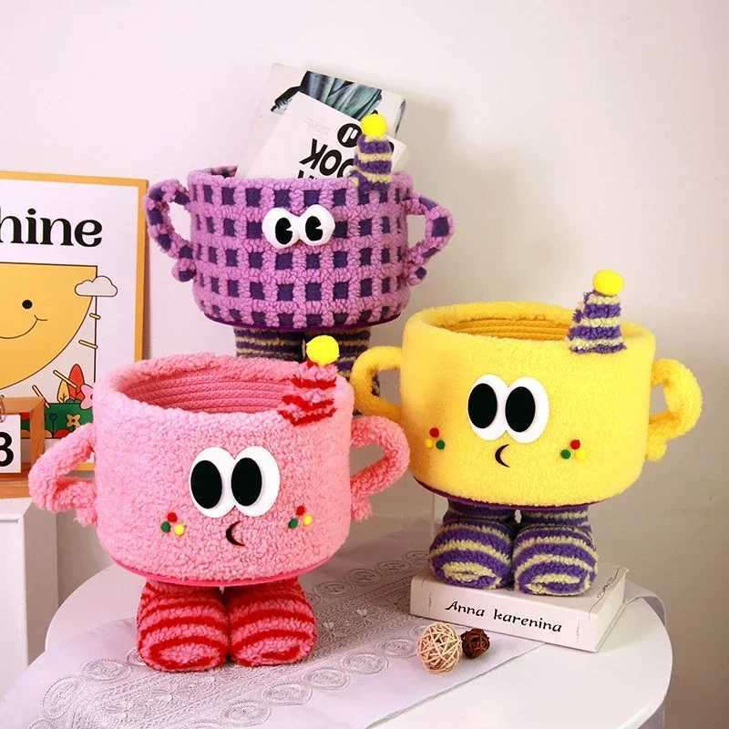 Cartoon Monster Fun Storage Box Cotton Rope Woven Storage Basket Large Capacity Snack and Toy Storage Basket Desktop Decoration Y251112