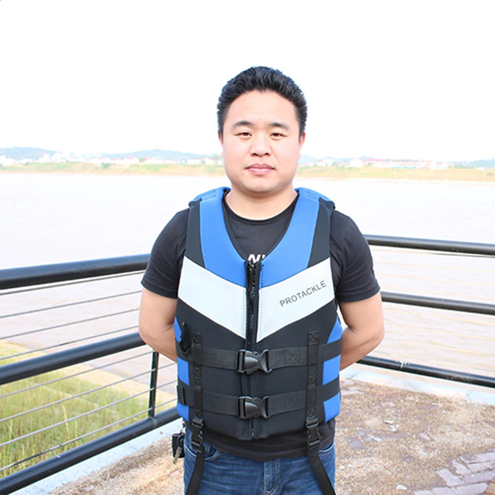 Neoprene Life Jacket Buoyancy Fishing Water Ski Vest Wear-resistant Survival Suit Water Sports Life Jacket For Swimming Fishing 250411