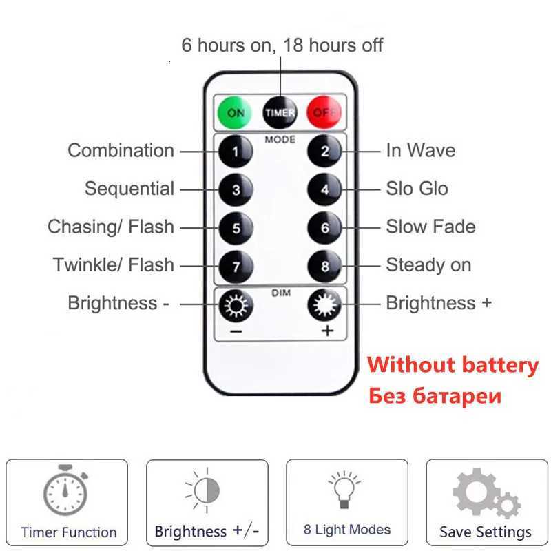 LED Fairy Lights Battery Operated Remote Copper Wire Light Garland Christmas Wedding Party String Lights For Home Decoration M251113