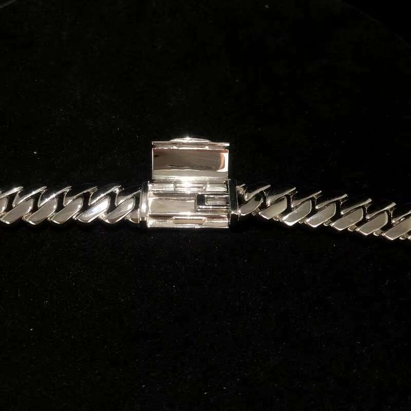 2024 New Fashion 10mm Width Hip Hop Mens Iced Out Cuban Link 925 Sterling Silver Chain Necklace