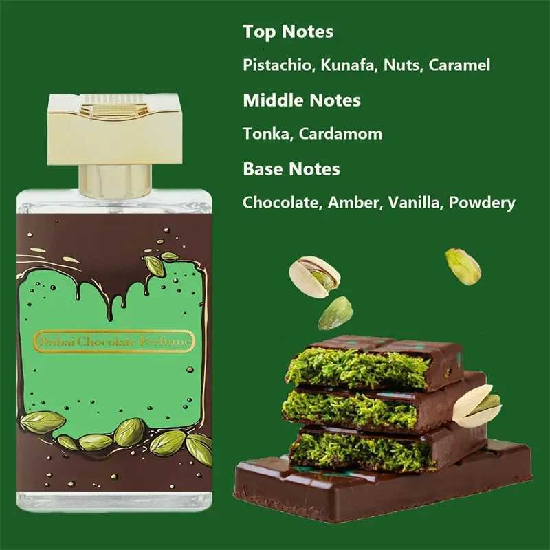 Vanilla Gourmet Perfume Pistachio Cocoa Beans Long-lasting Fragrance Dubai Brand Light Perfume Unisex Fresh Chocolate FragranceT251113