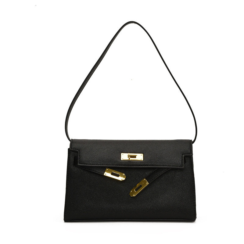 2025S Designer Women S Bag Light Luxury Texture Handbag Women S New Kelly Simple And Versatile Commuting Small Square Bag Single Shoulder Armpit Bag