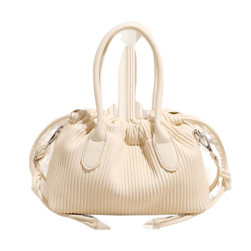 2025S Designer Women S Bag Small Niche Design Pleated Handbag Large Capacity Dumpling Trendy Western Style Shoulder Bag Daily Crossbody Commuting Wome
