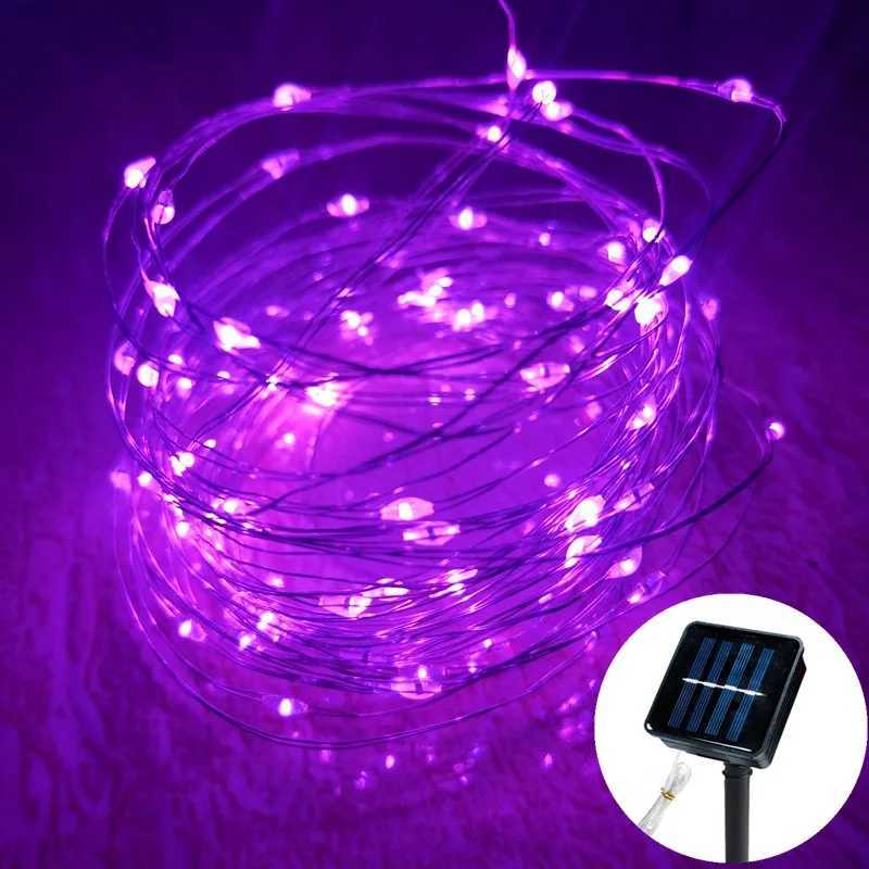 Outdoor LED Solar Fairy String Lights Waterproof Garden Decoration Garland 8Modes Copper Wire Light For Street Patio Christmas M251113
