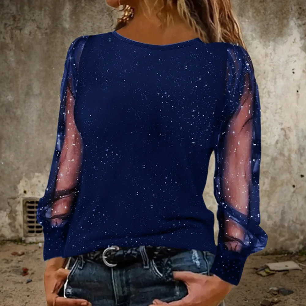 Womens casual Tshirt top 2025 winter long sleeved womens slim fit sexy basic Korean solid color floral 250407