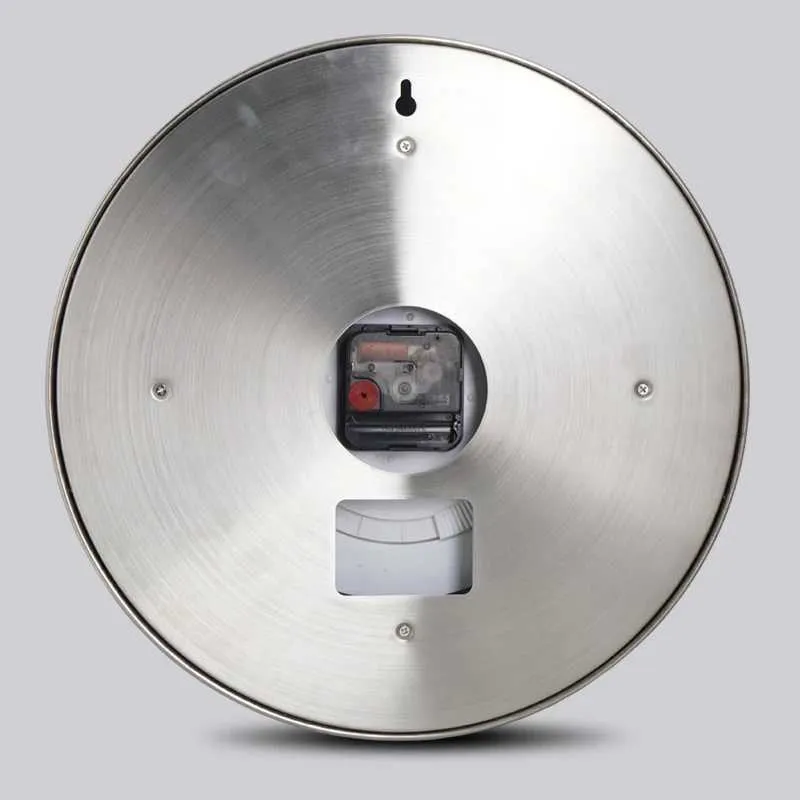 Super Silent Clocks Metal Modern Design Large Wall Watch Home Stainless Steel Luminous Clock The Date Will Wo W250715