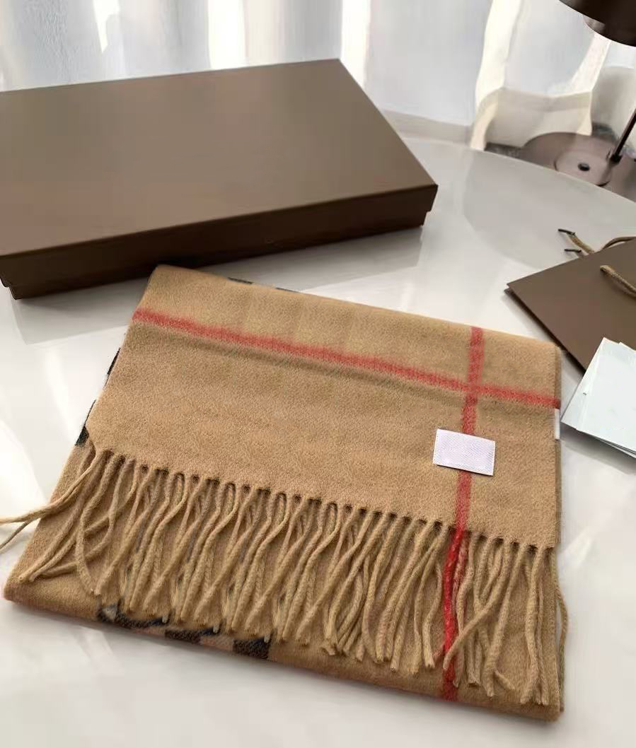 Winter Scarf Designer Scarf Women Echarpe Luxe Cashmere Long Tassels Soft Sjaal Brown Scarves For Women Scarf Man Winter #A10