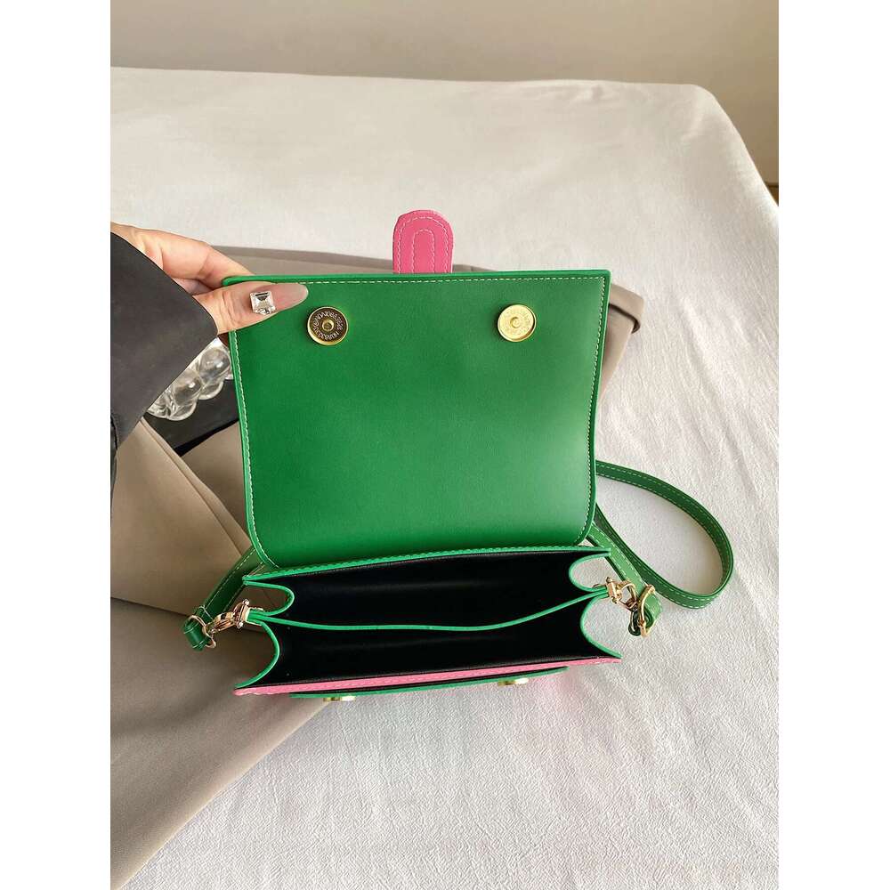 Trendy And Fashionable For Women, Versatile Temperament, Color Matching Bag, Large Capacity, Daily Wear, Women's Portable Shoulder Crossbody Bag
