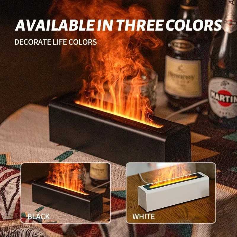 Desktop Seven Color Simulation Flame Diffuser Home Office Usb Plug-in Air Humidifier Fragrance Machine Humidifier Diffuser Y251113