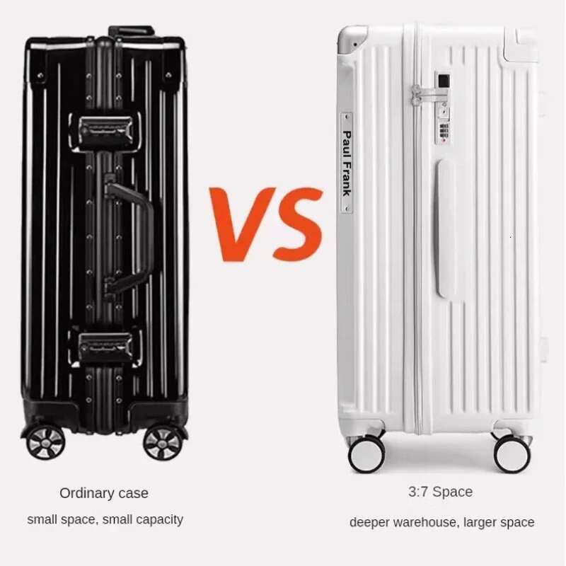 Middle Size Trolley Case Wide Handle Large Capacity Lage USB Charging Port Design Cup Holder Travel Suitcase