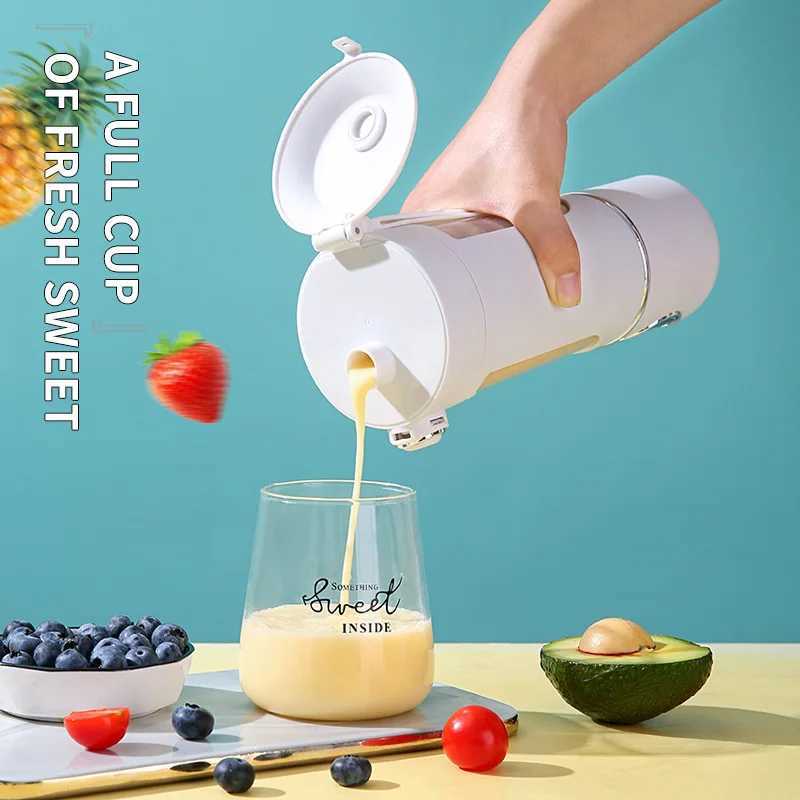 New Portable Juice Maker Blender for Shakes Smoothie 700ML Durable Juicer Steel Blades 2 In 1 Blender Bottle Smoothie Portable C251113