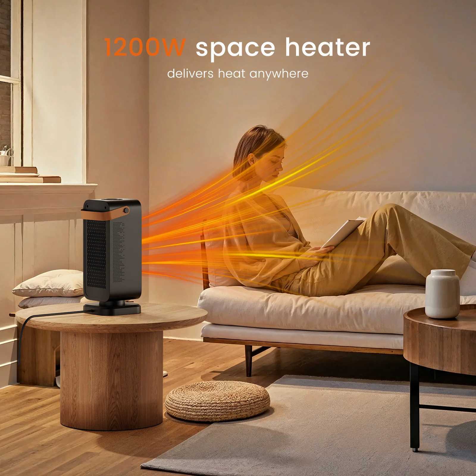 coldSky Heater for Home 1200W Fast Heating with OverheatingTip-Over Protection Portable Electric Heater for Bedroom living Room Y251113