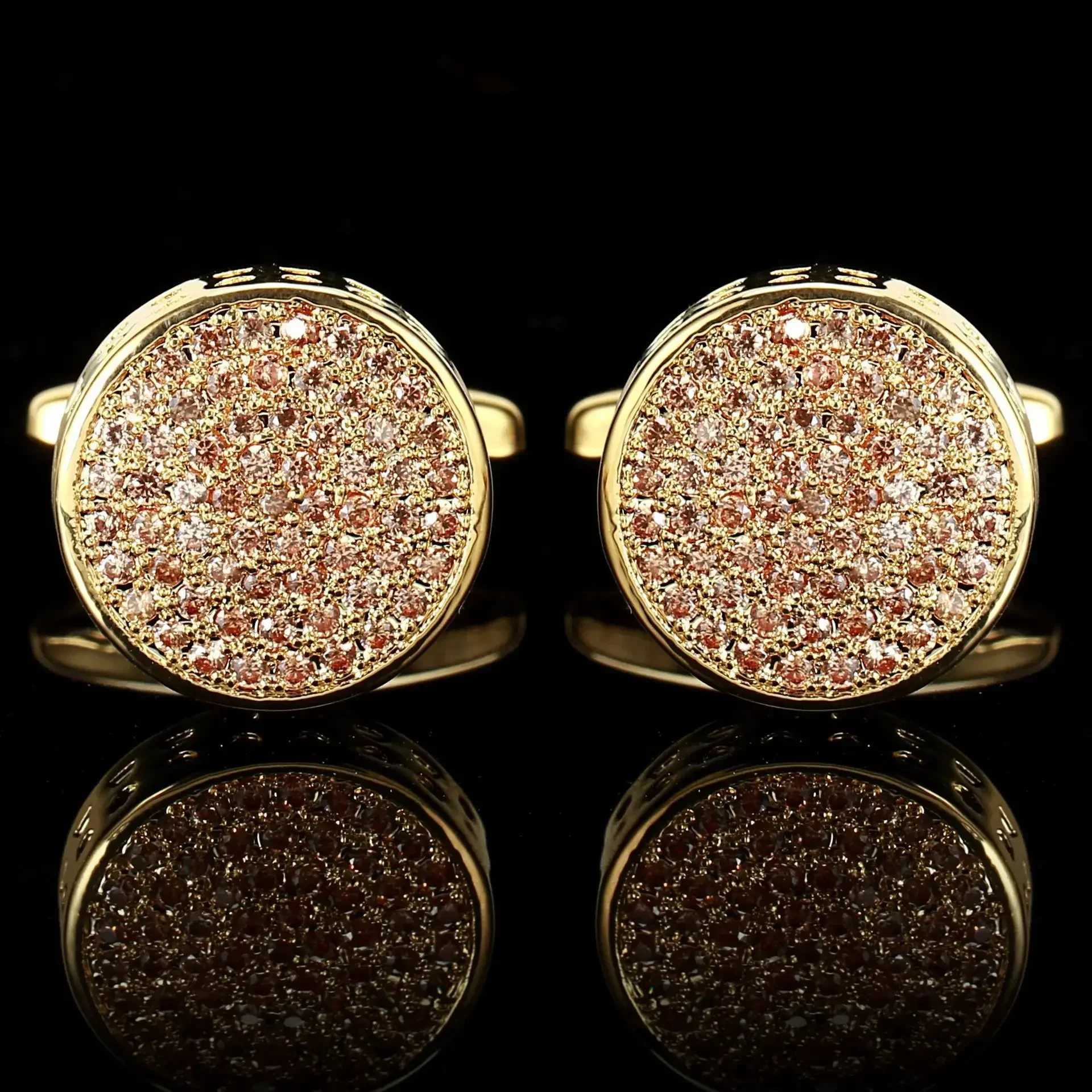 High end luxury zircon cufflinks mens fashionable business banquet shirt buttons French rhinestone cufflinks wedding accessoriesT250412