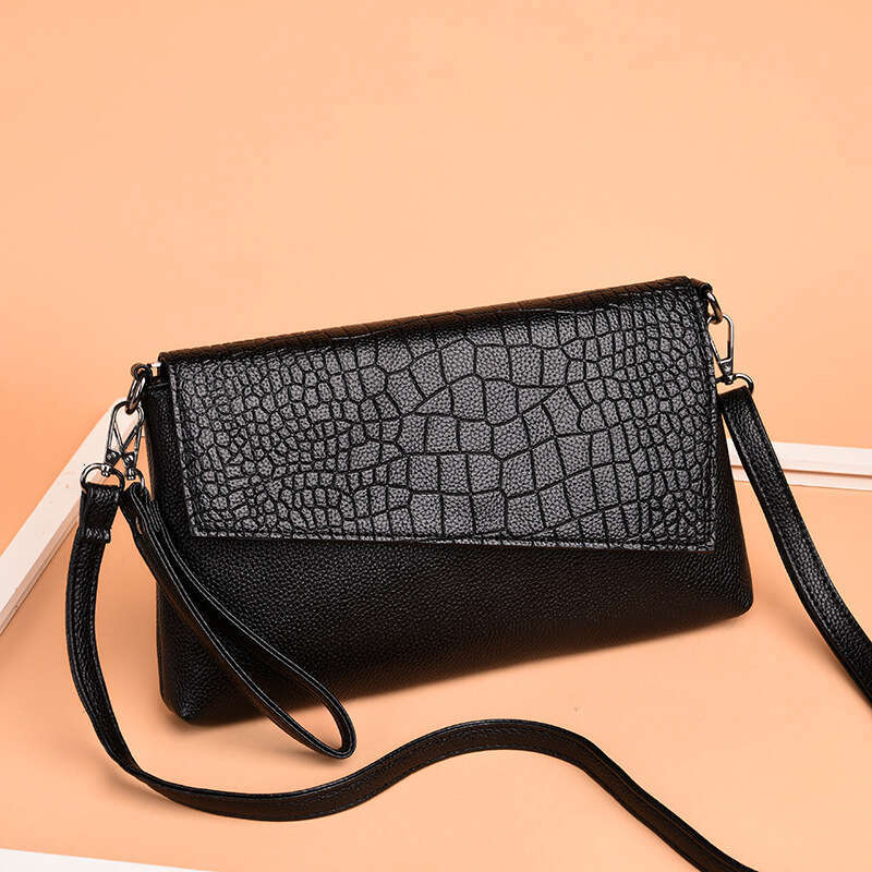 New 2025 Trendy Korean Edition Handbag, Crocodile Pattern Handmade Bag, Women's Single Cross Shoulder Small Bag